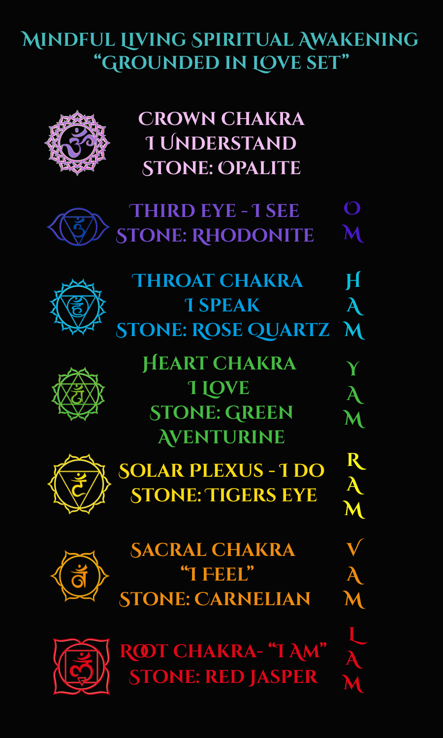 Grounded in Love Chakra Stone set